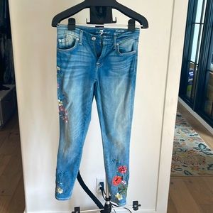 Jeans from 7for all man kind with beautiful embroidered flowers